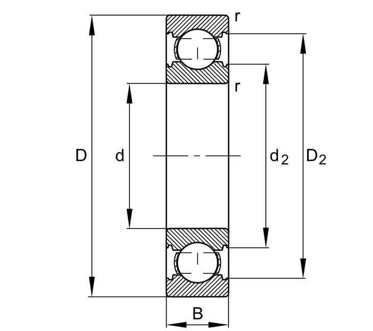 6311-C-M Deep Groove Ball Bearing